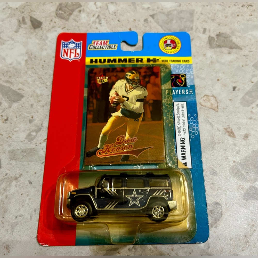 DALLAS COWBOYS Diecast Hummer with Trading Card Fleer Ultra